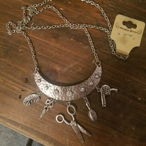 Hair Stylist Necklace and earrings